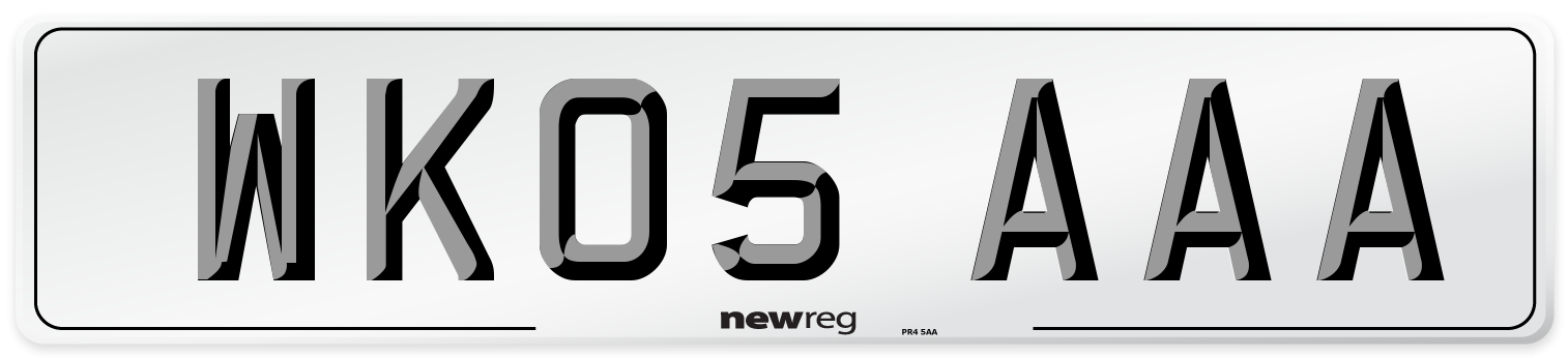 WK05 AAA Number Plate from New Reg
